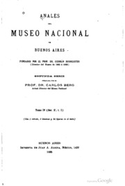 Anales del Museo Nacional de Buenos Aires, Volume 1; Volume 4