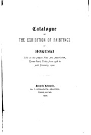Catalogue Of The Exhibition Of Paintings Of Hokusai
