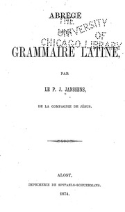 Abrégé de la grammaire latine