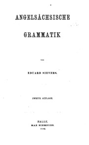 Angelsächsische grammatik
