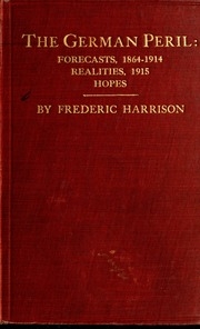 The German Peril: Forecasts, 1864-1914;
