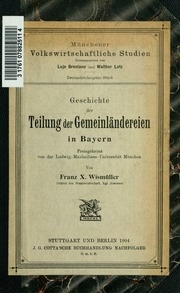 Geschichte der Teilung der Gemeinländereien in Bayern