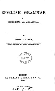 English Grammar, Historical And Analytical