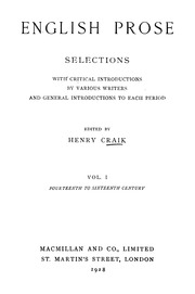 English Prose Vol I