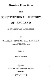 The Constitutional History Of England In Its Origin And Development