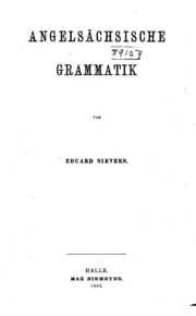 Angelsächsische grammatik