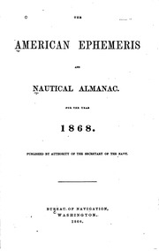 The American Ephemeris And Nautical Almanac. (1855-1980)