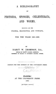 A Bibliography of Protozoa, Sponges, Cœlenterata, and Worms: Including Also the Polyzoa ...