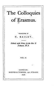The Colloquies Of Erasmus