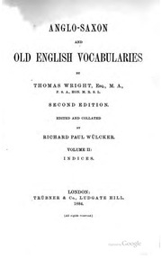 Anglo-saxon And Old English Vocabularies