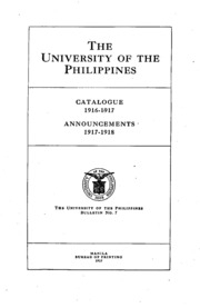 Catalogue; Announcements