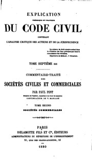 Explication théorique et pratique du Code Napoléon