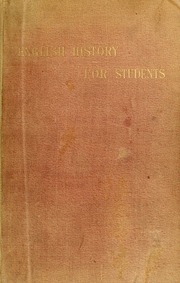 English History For Students, Being The Introduction To The Study Of English History
