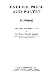 English Prose And Poetry (1137-1892)