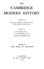 The Cambridge Modern History;