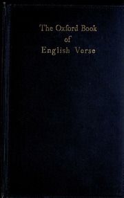 The Oxford Book Of English Verse, 1250-1900