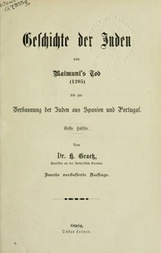 Geschichte der Juden : von den ältesten Zeiten bis auf die Gegenwart