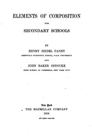 Elements Of Composition For Secondary Schools