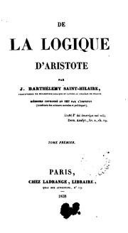 De La Logique D'aristote