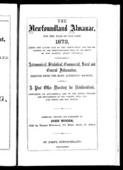The Newfoundland Almanac, For The Year Of Our Lord 1873 : (being The Latter Part Of The Thirty-sixth And The Beginning Of The Thirty-seventh Year Of The Reign Of Her Majesty, Queen Victoria) : Containig [sic] Astronomical, Statistical, Commerc