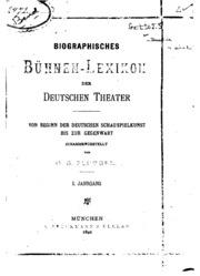 Biographisches bühnen-lexikon der deutschen theater