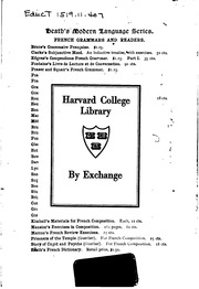 A French Grammar For Schools And Colleges : Together With A Brief Reader And English Exercises