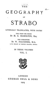 The Geography Of Strabo . Literary Translated, With Notes