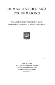 Human Nature And Its Remaking
