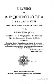 Elementos de arqueología y bellas artes para uso de universidades y seminarios