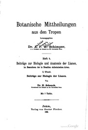 Botanische Mittheilungen Aus Den Tropen Herausgegeben