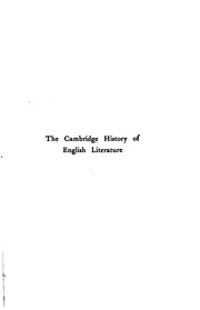 تاريخ كامبريدج للأدب الإنجليزي
