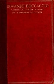 Giovanni Boccaccio, A Biographical Study