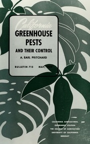 California Greenhouse Pests And Their Control