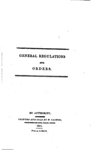 General Regulations And Orders For The Army: Adjutant General's Office, Horse-guards, 12th ...