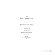 The Bible Hand-book; An Introduction To The Study Of Sacred Scripture