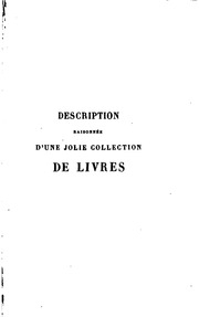 Description raisonnée d'une jolie collection de livres