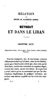 Beyrout et le Liban: relation d'un séjour de plusieurs années dans ce pays