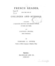 French Reader For The Use Of Colleges And Schools