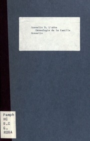 Généalogie de la Famille Gosselin