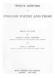 Twelve Centuries Of English Poetry And Prose