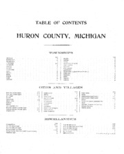 Plat Book Of Huron County, Michigan : Also Patron's Business And General Farmer's Directory Of Huron Co. Mich. With Biographical Sketches
