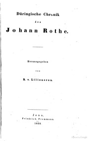 Düringische Chronik des Johann Rothe