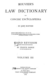 Bouvier's Law Dictionary And Concise Encyclopedia