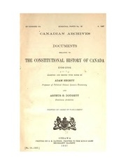 Documents Relating To The Constitutional History Of Canada