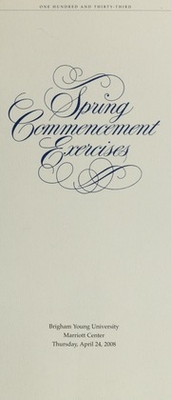 Commencement Exercise Programs, 2008-