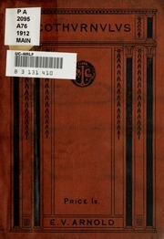 Cothvrnvlvs Three Short Latin Historical Plays For The Use Of Beginners