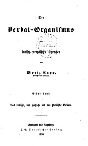 Der Verbal-Organismus der indischeuropäischen Sprachen