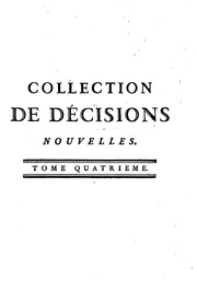 Collection de décisions nouvelles et de notions relatives à la jurisprudence