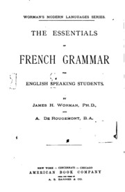 The Essentials Of French Grammar For English Speaking Students
