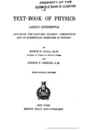 A Text-book Of Physics, Largely Experimental, Including The Harvard College 